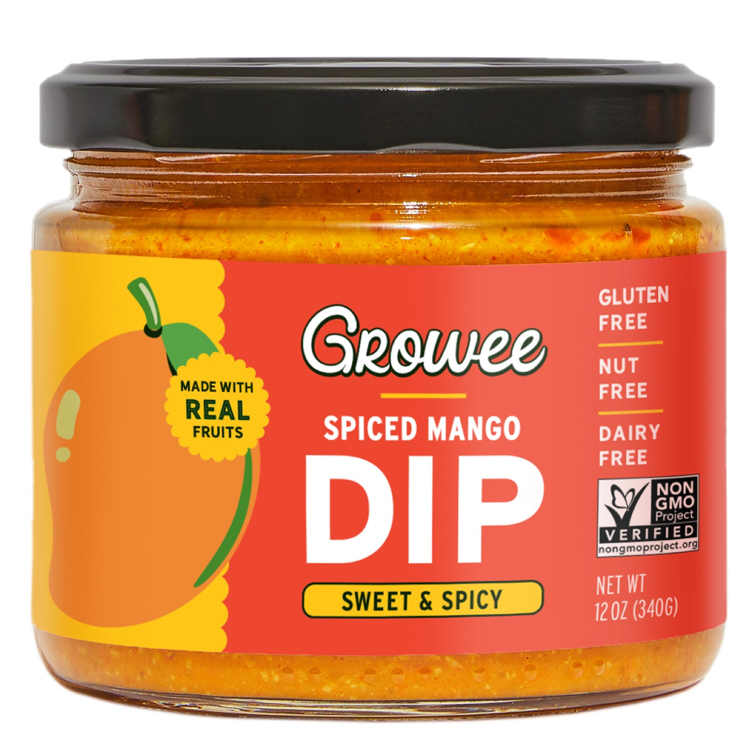 Growee Mango Dip, Sweet & Spicy