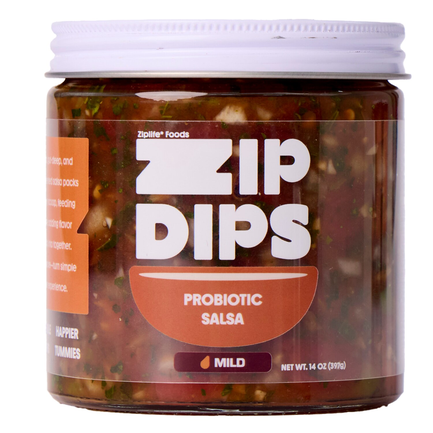 Ziplife Foods Zip Dips Probiotic Salsa, Mild