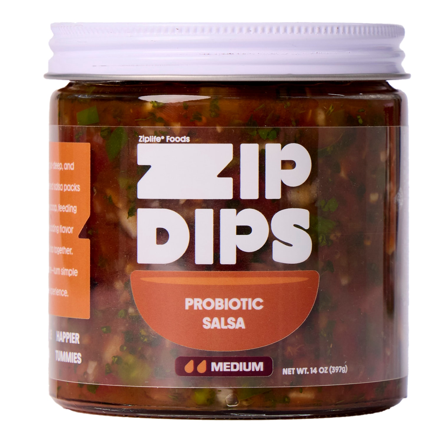 Ziplife Foods Zip Dips Probiotic Salsa, Medium