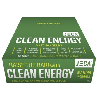 Jeca Clean Energy Bars, Matcha + Seeds