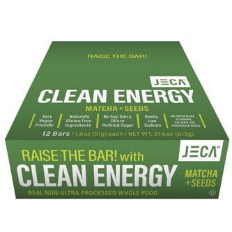 Jeca Clean Energy Bars, Matcha + Seeds