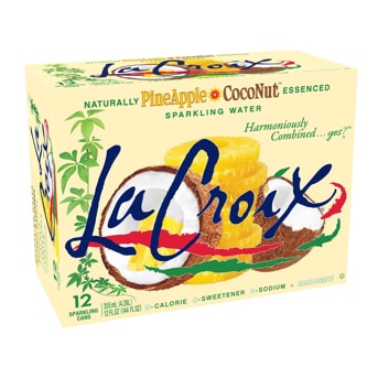 Lacroix Sparkling Water, Pineapple Coconut, Cans
