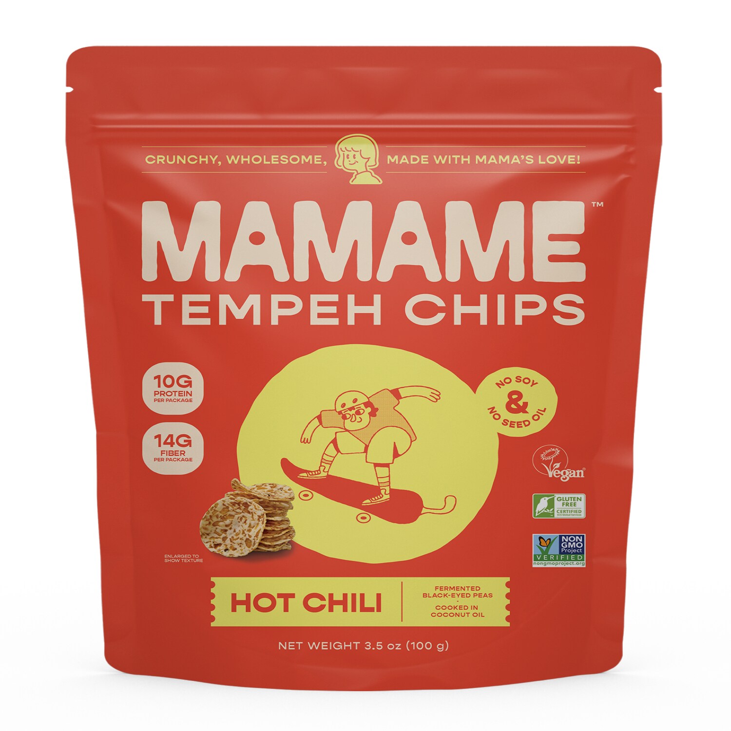 Mamame Tempeh Chips, Hot Chili