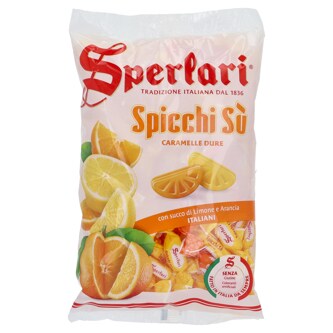 Sperlari Spicchi Hard Italian Candies, Lemon & Orange