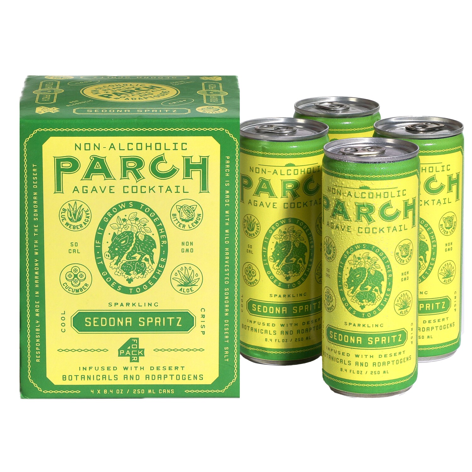 Parch Non-Alcoholic Agave Cocktail, Sedona Spritz, Cans