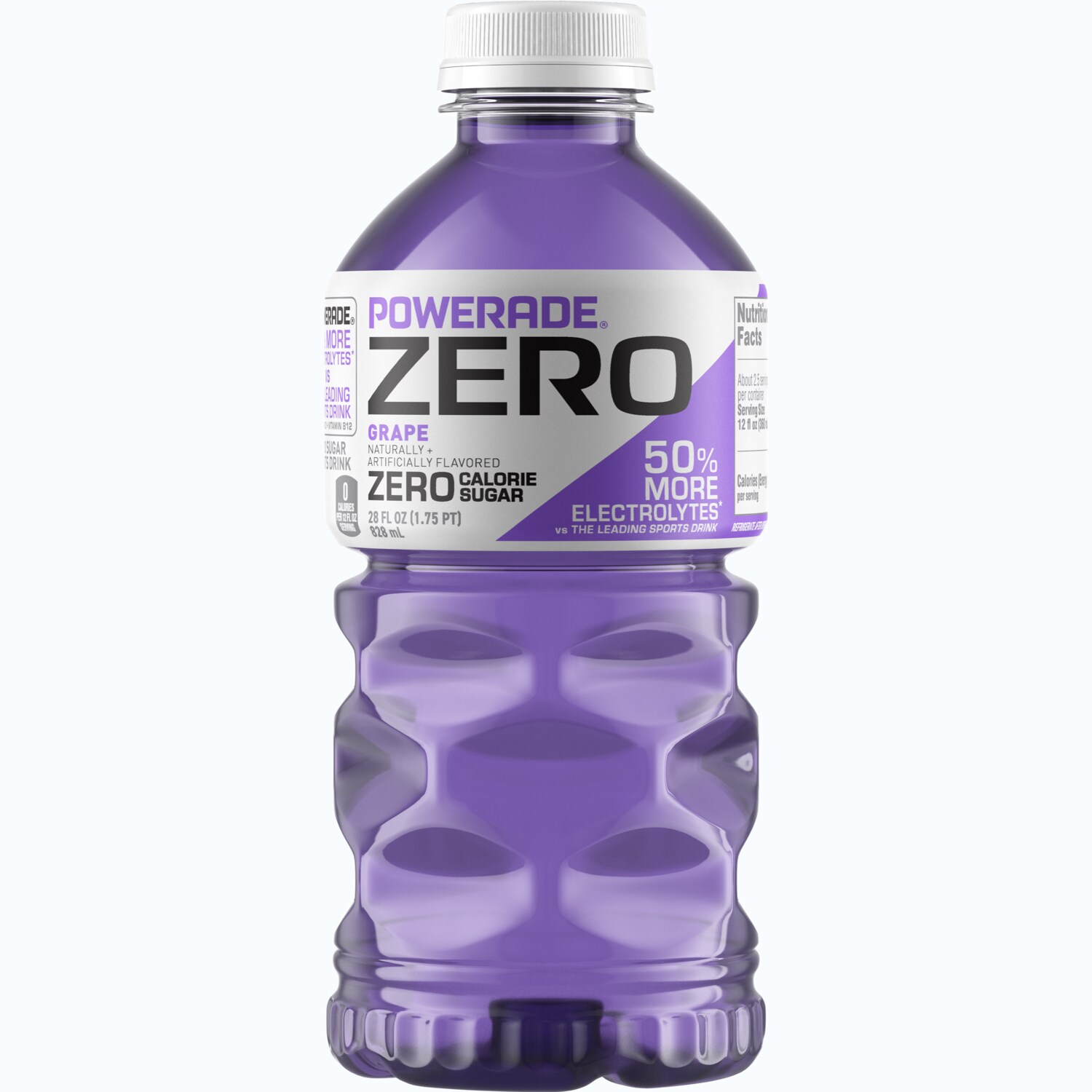 Powerade Zero Sports Drink, Grape, Plastic Bottle