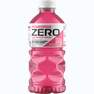 Powerade Zero Sports Drink, Strawberry Smash, Plastic Bottle