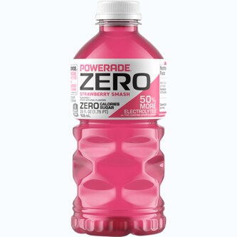 Powerade Zero Sports Drink, Strawberry Smash, Plastic Bottle