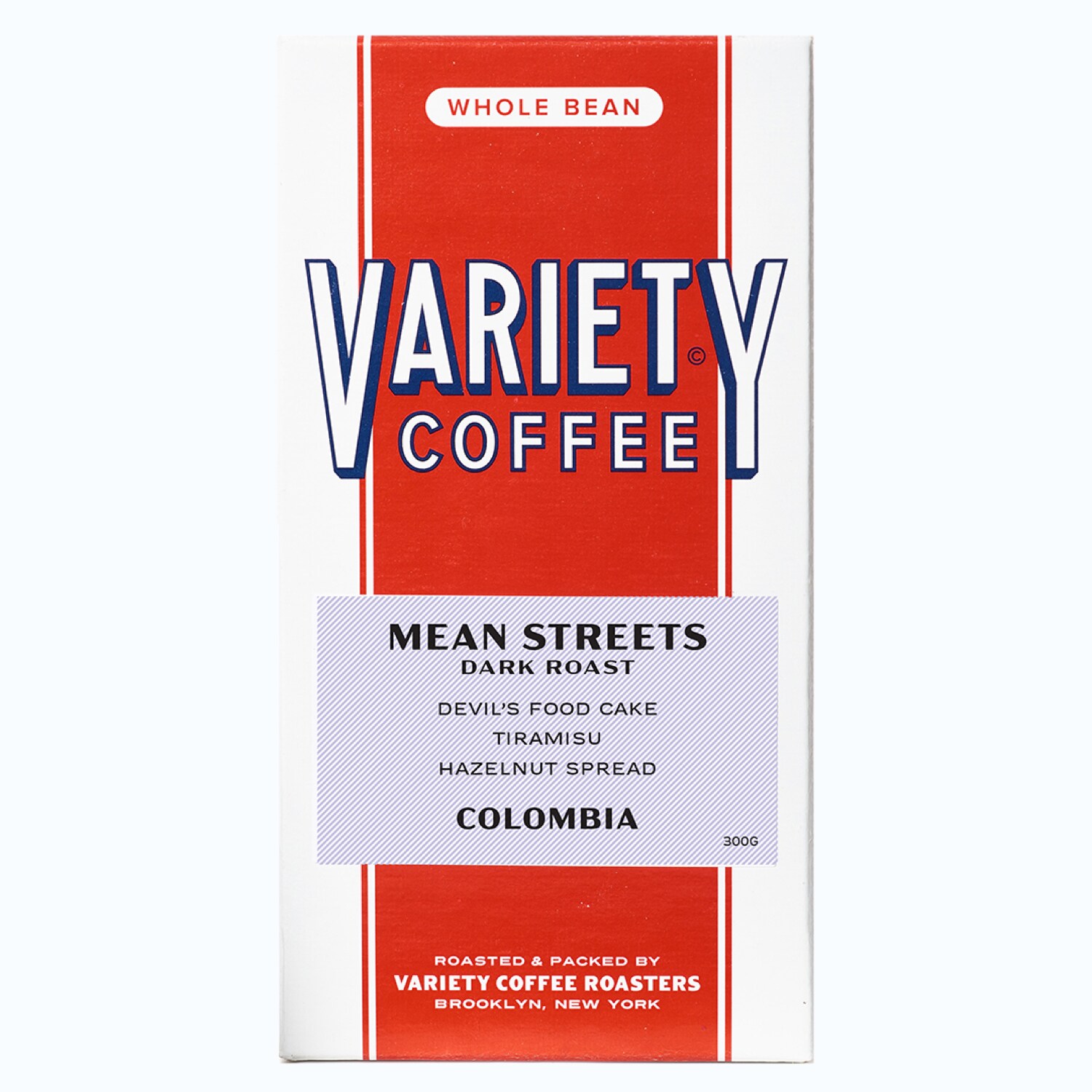 Variety Coffee Roasters, Whole Bean, Mean Streets Dark Roast Blend