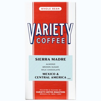 Variety Coffee Roasters, Whole Bean, Organic, Sierra Madre Blend