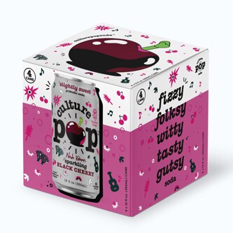 Culture Pop Probiotic Black Cherry Soda, Cans