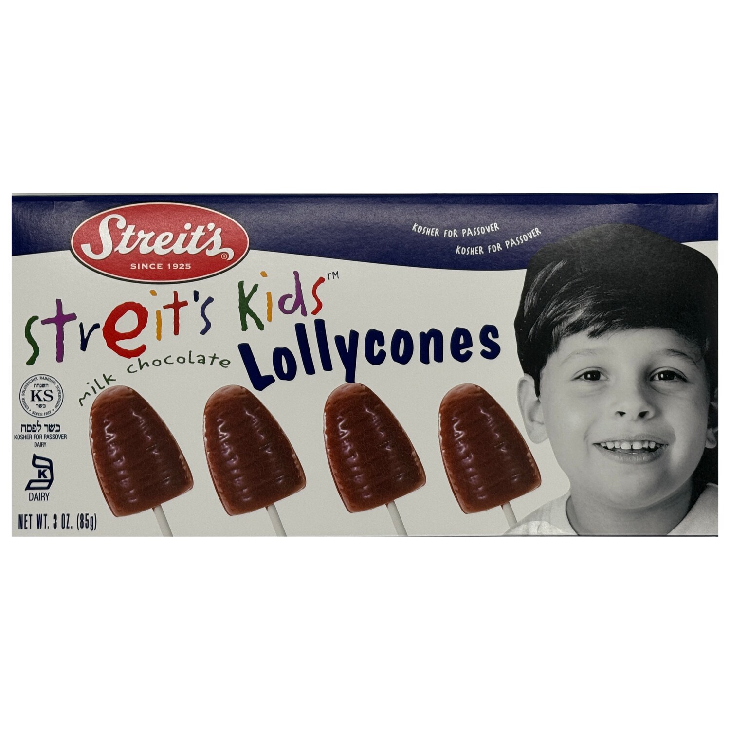 Streit's Kids Lollycones, Milk Chocolate