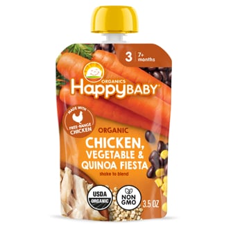 Happy Family Happy Baby Organics Stage 3, Organic Free-Range Chicken Vegetables & Quinoa Fiesta