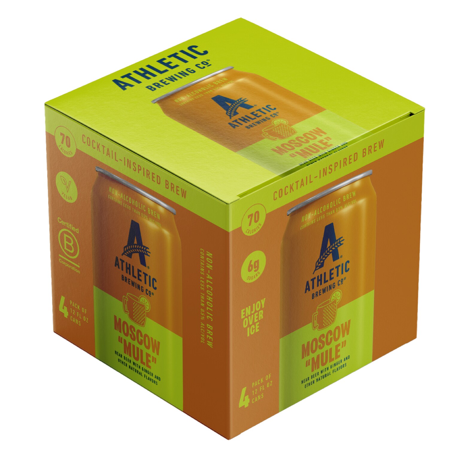 Athletic Brewing Co. Moscow "Mule" Non-Alcoholic Cocktail-Inspired Brew, Cans 