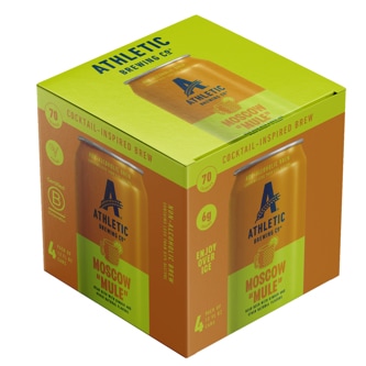 Athletic Brewing Co. Moscow "Mule" Non-Alcoholic Cocktail-Inspired Brew, Cans 