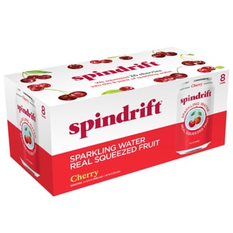 Spindrift Sparkling Water, Cherry, Cans