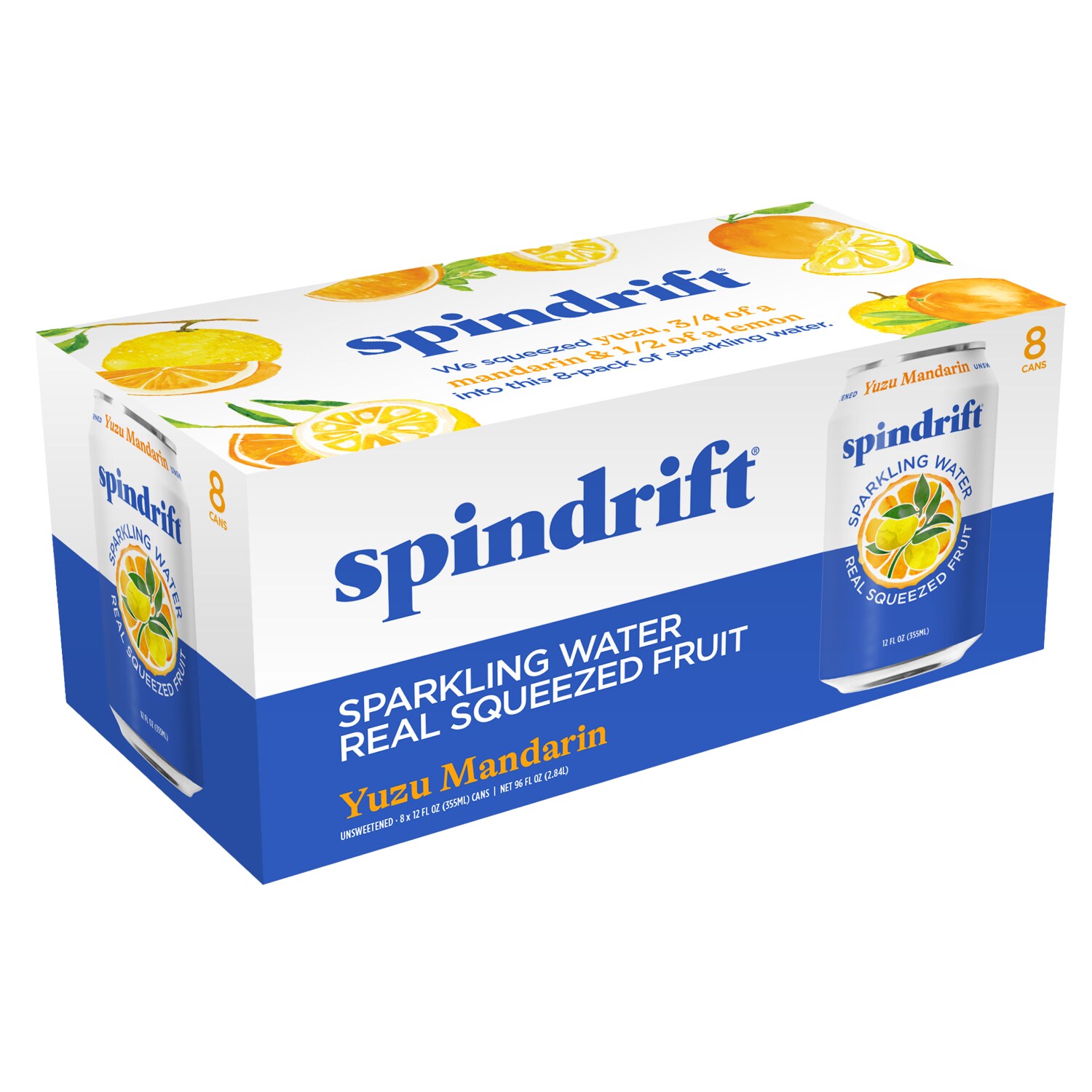 Spindrift Sparkling Water, Yuzu Mandarin, Cans