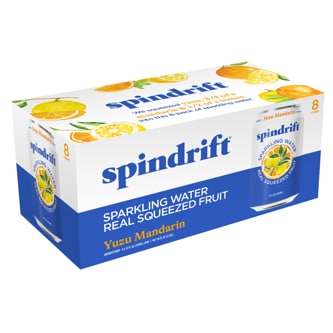 Spindrift Sparkling Water, Yuzu Mandarin, Cans