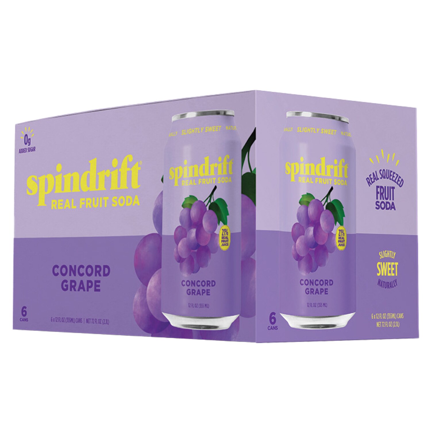 Spindrift Soda, Concord Grape, Cans