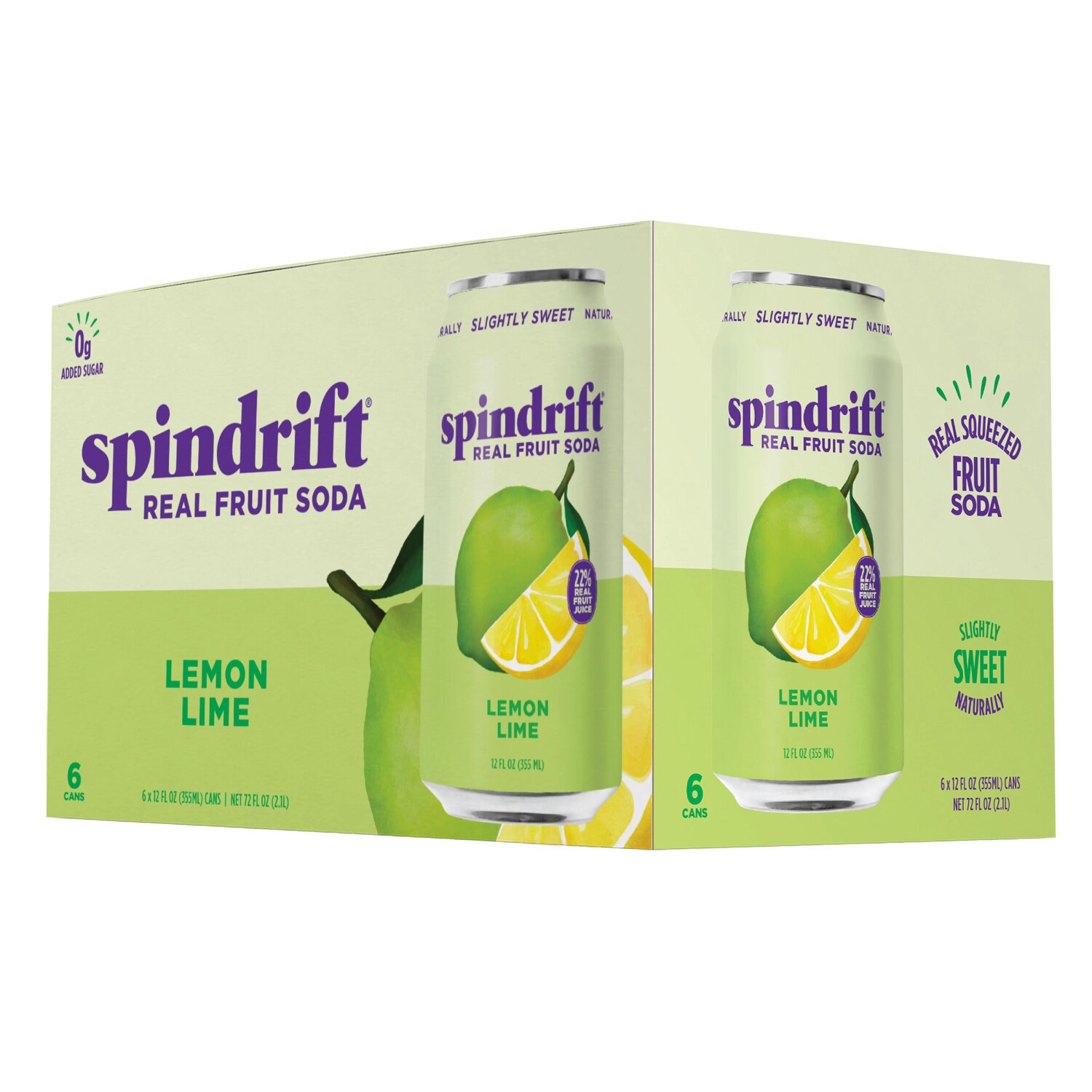 Spindrift Soda, Lemon Lime, Cans