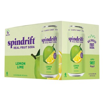 Spindrift Soda, Lemon Lime, Cans