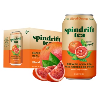 Spindrift Black Tea, Blood Orange, Cans