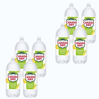 Canada Dry Sparkling Seltzer Water, Lemon Lime, Plastic Bottles