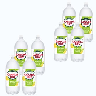 Canada Dry Sparkling Seltzer Water, Lemon Lime, Plastic Bottles