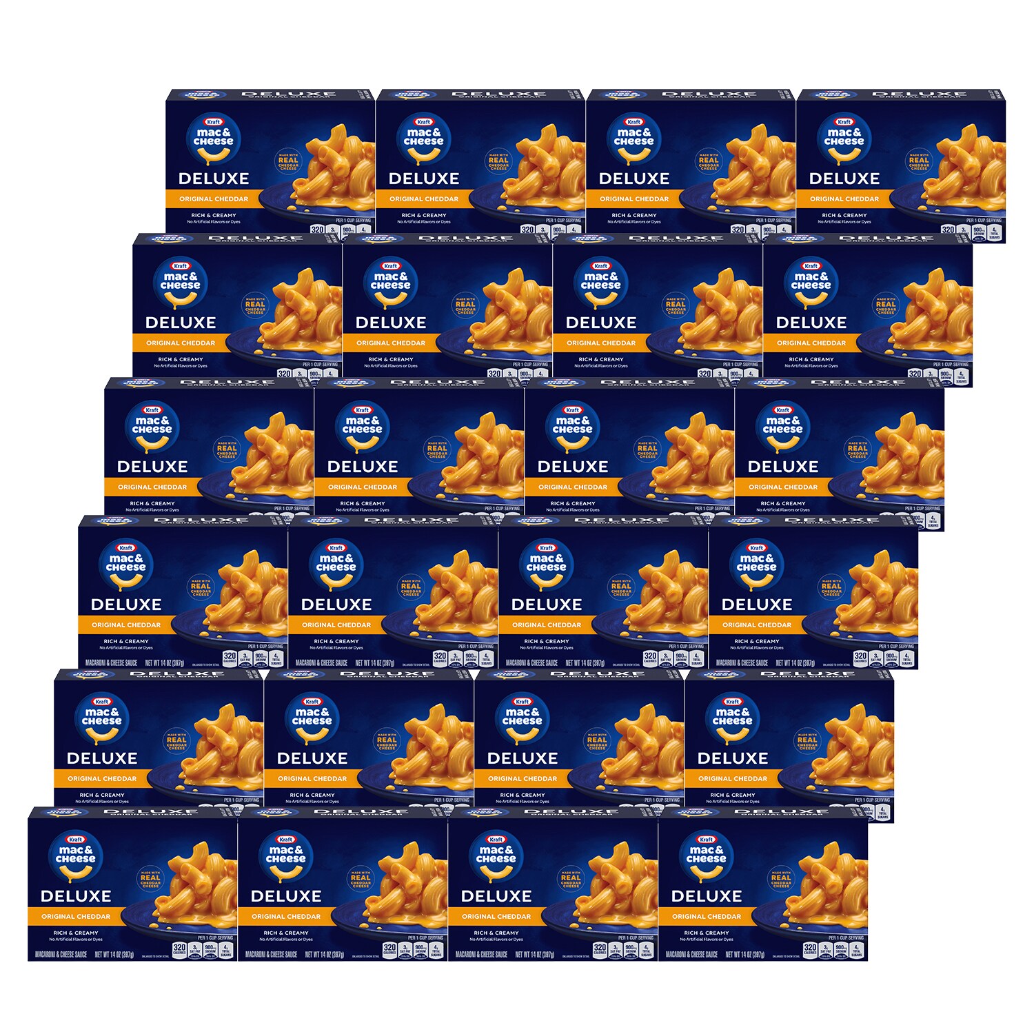 Kraft Deluxe Macaroni and Cheese, Original Cheddar, Case