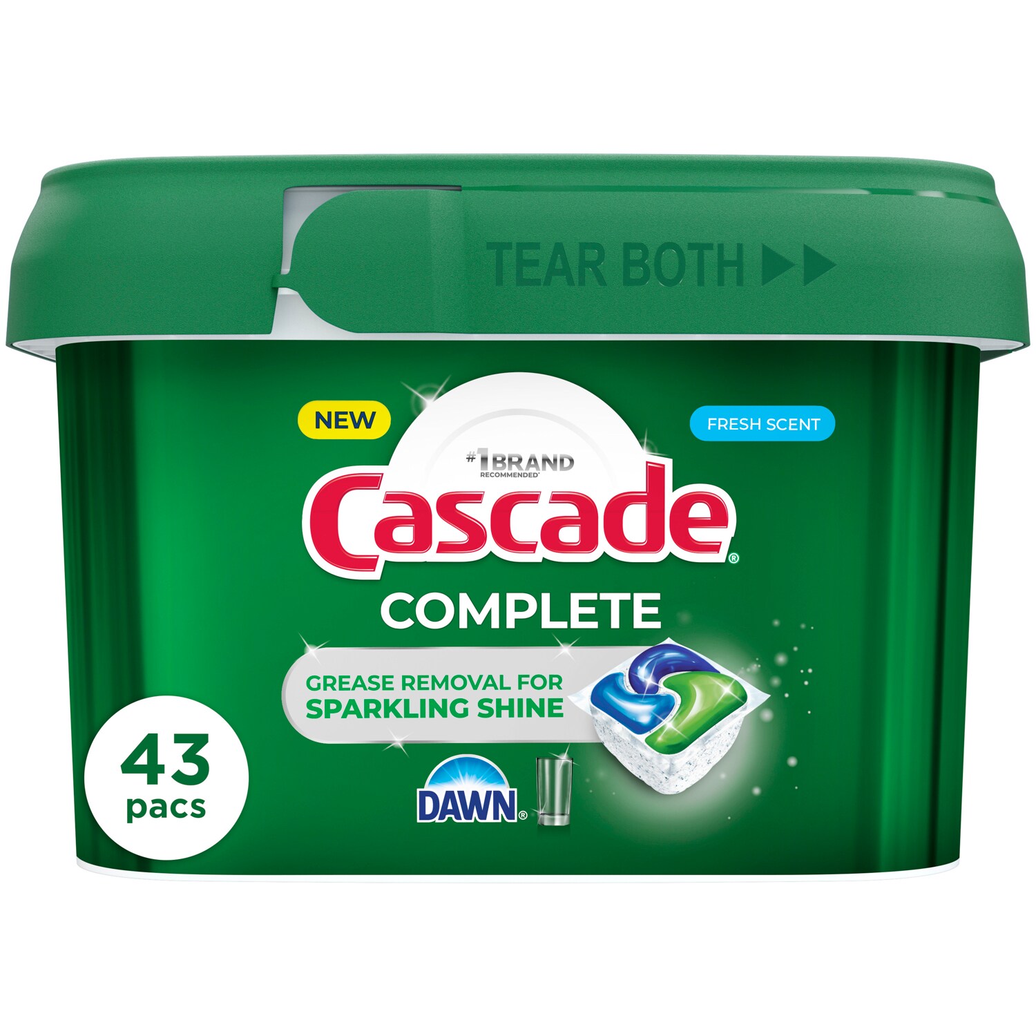 Cascade Complete ActionPacs Dishwasher Detergent, Fresh Scent