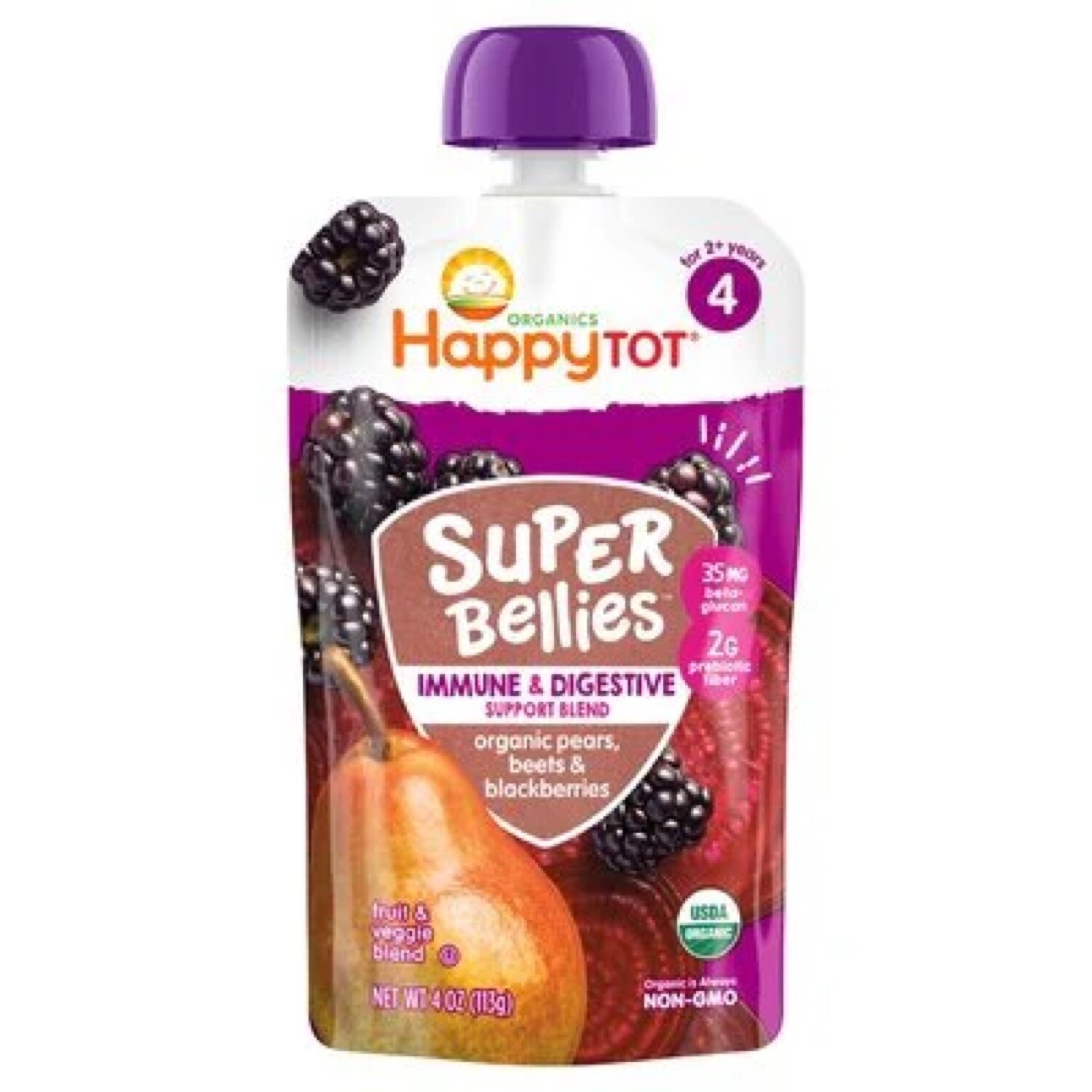 Happy Family Happy Tot Organic Mix, Blueberry, Pear and Beet