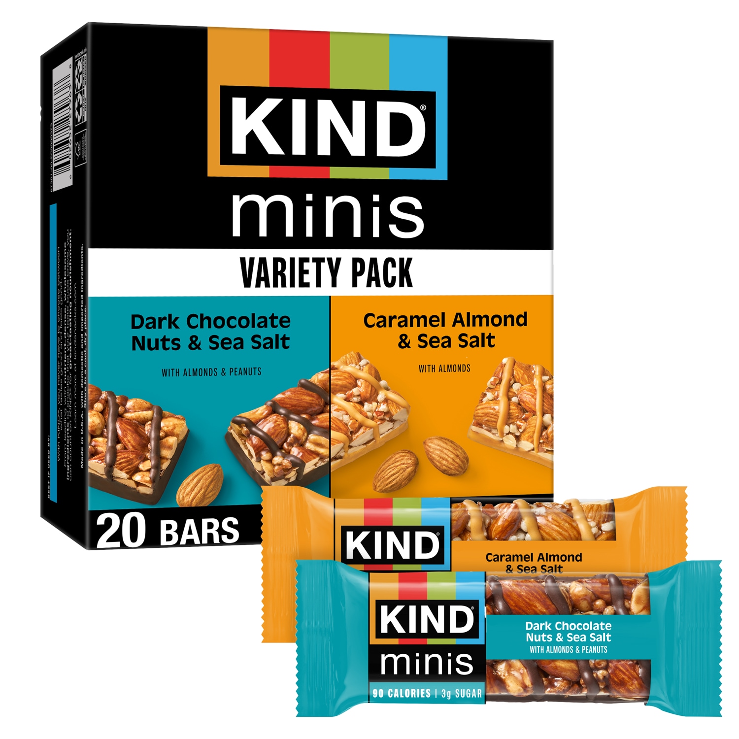KIND Minis Variety Pack, Dark Chocolate Nuts & Sea Salt and Caramel Almond & Sea Salt