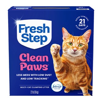 Fresh Step Clean Paws Multi-Cat Scented Clumping Cat Litter with the Power of Febreze, Scented