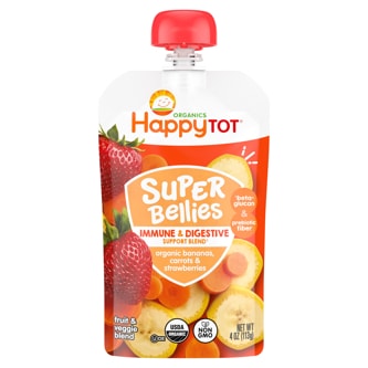 Happy Family Happy Tot Super Bellies Organic Bananas, Carrots & Strawberries