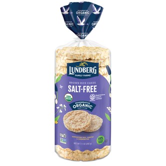Lundberg Organic Whole Grain Rice Cakes, Brown Rice, Salt Free