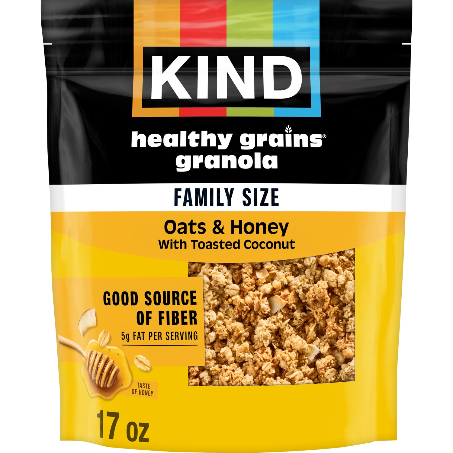 KIND Healthy Grains Granola, Oats & Honey with Toasted Coconut, Family Size