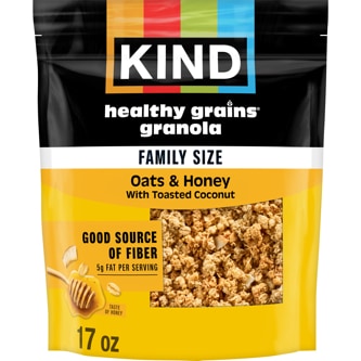 KIND Healthy Grains Granola, Oats & Honey with Toasted Coconut, Family Size