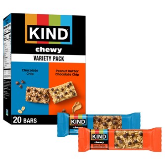 KIND Chewy Granola Bars Variety Pack, Chocolate Chip & Peanut Butter Chocolate Chip