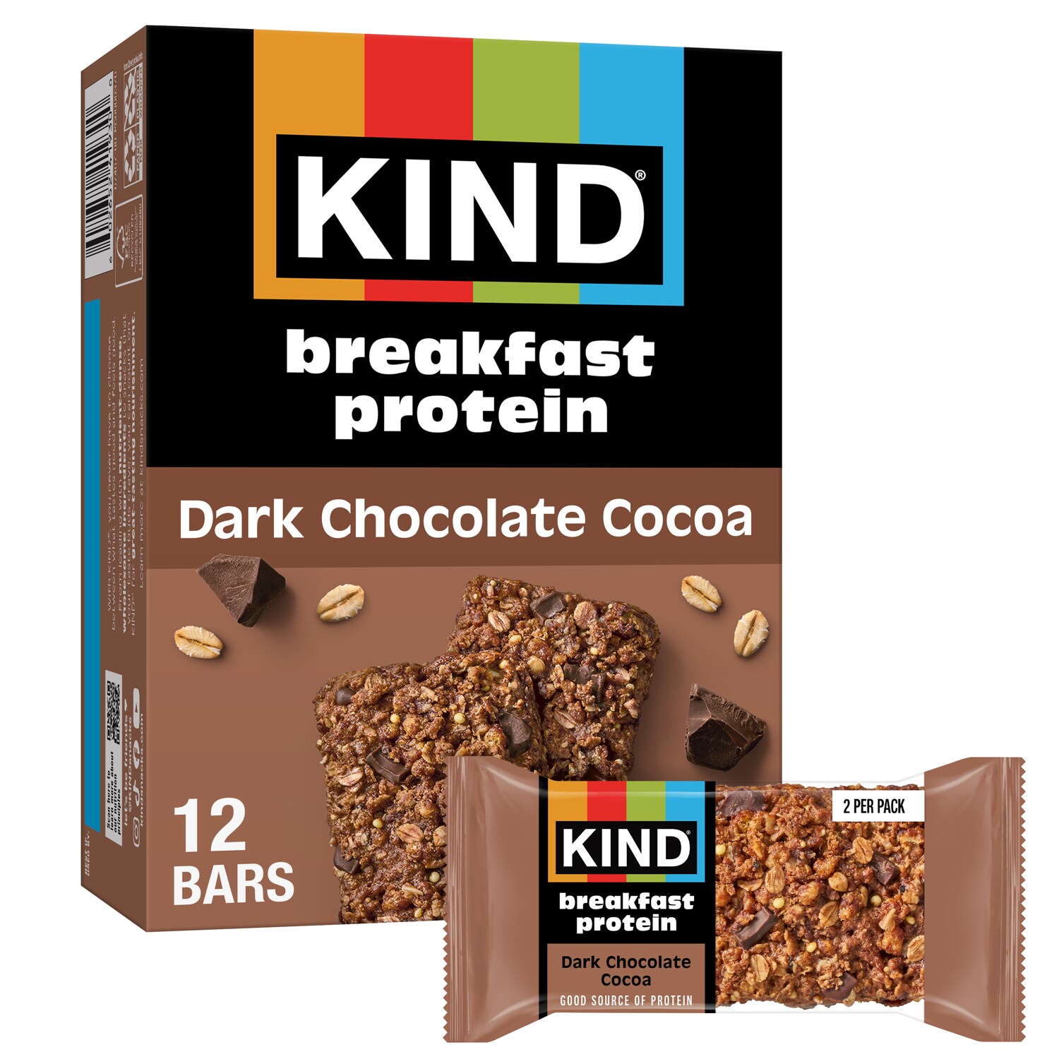 KIND Breakfast Protein Bars, Dark Chocolate Cocoa