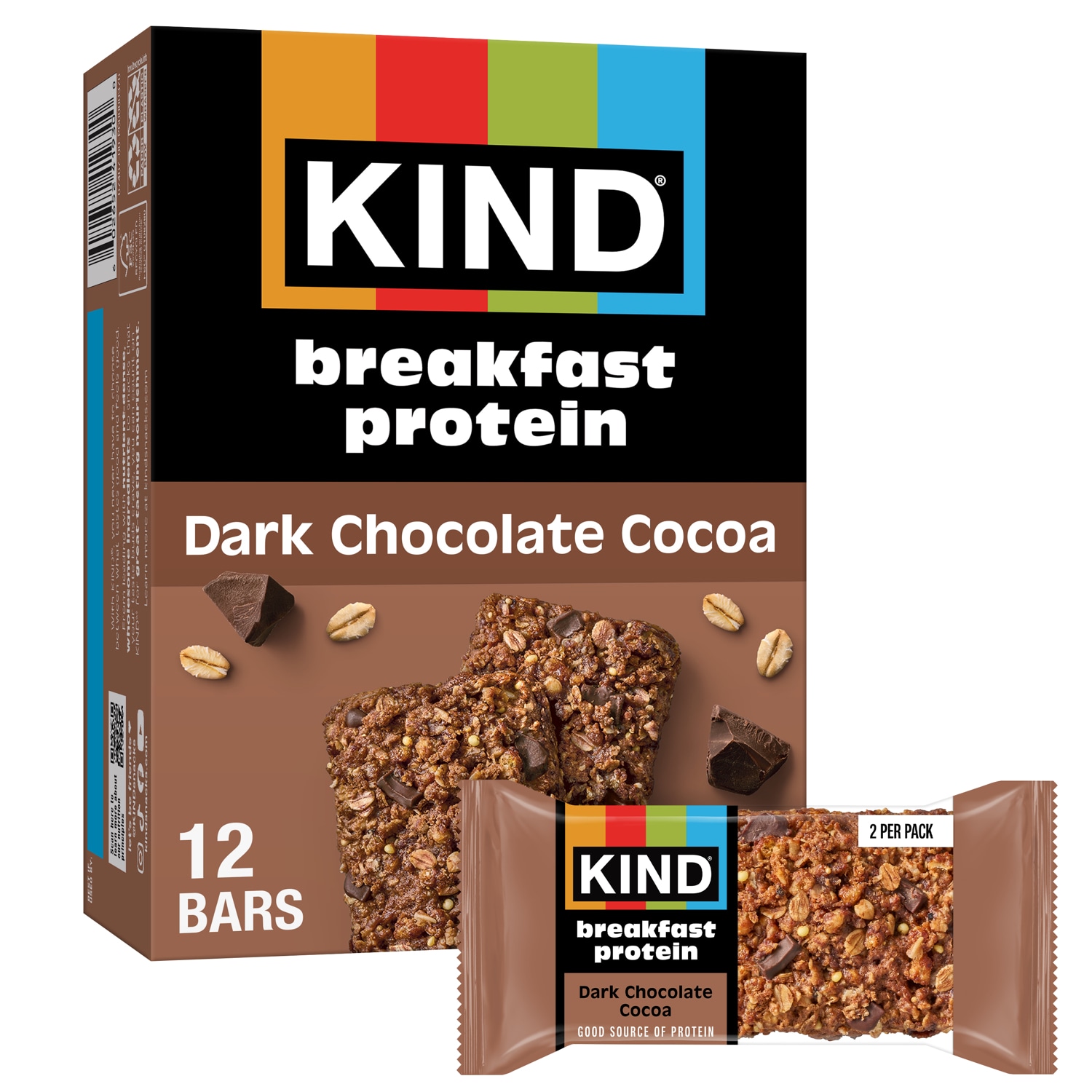 KIND Breakfast Protein Bars, Dark Chocolate Cocoa