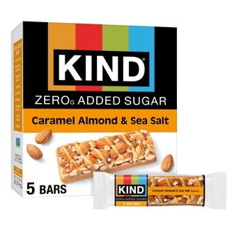 KIND Zero Added Sugar Bars, Caramel Almond & Sea Salt