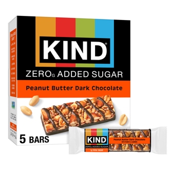 KIND Zero Added Sugar Bars, Peanut Butter Dark Chocolate