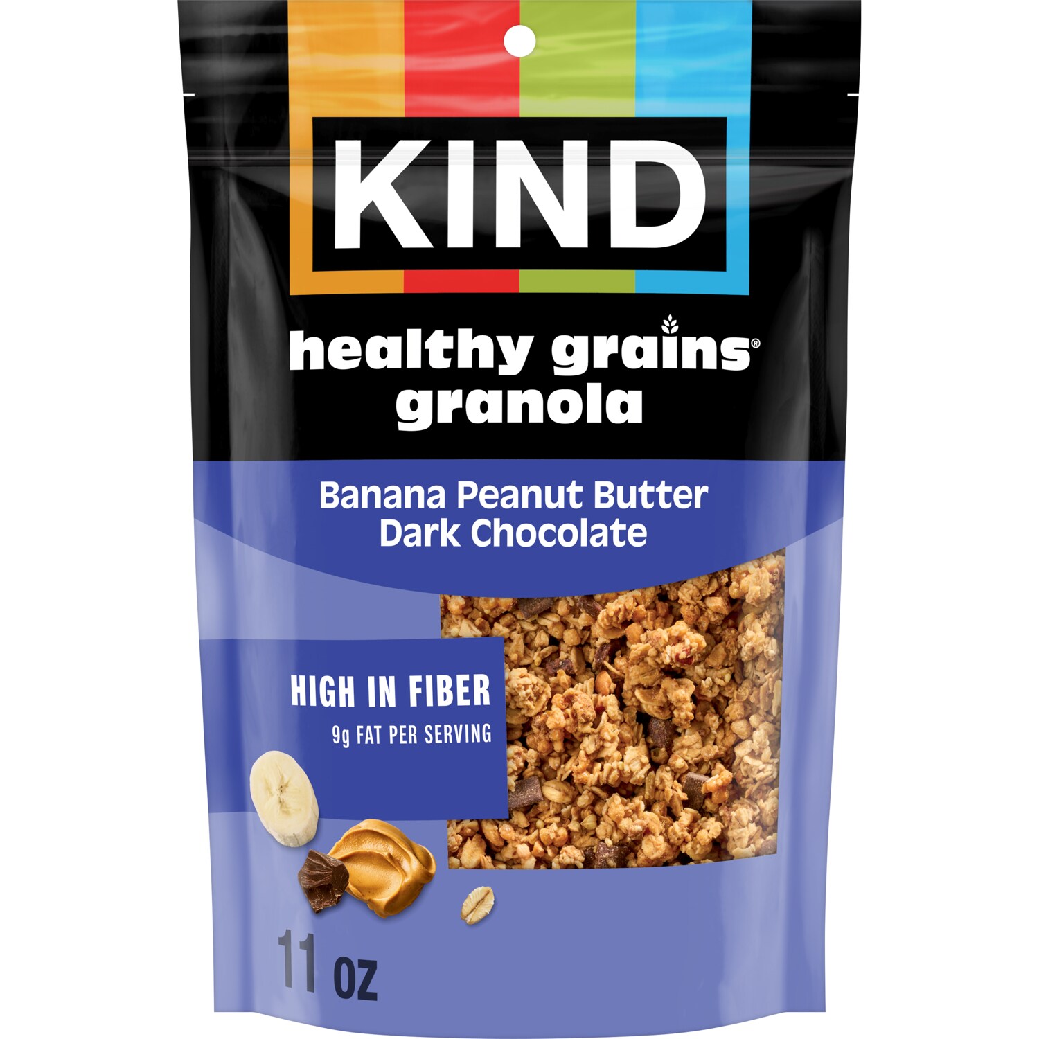 KIND Healthy Grains Granola, Banana Peanut Butter Clusters With Dark Chocolate Chunks