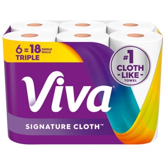Viva Signature Cloth Paper Towels Triple Rolls, Choose-A-Sheet