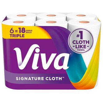 Viva Signature Cloth Paper Towels Triple Rolls, Choose-A-Sheet