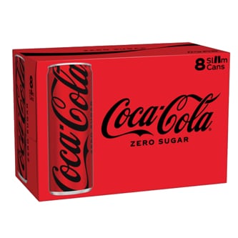 Coca-Cola Cola, Zero Sugar, Slim Cans