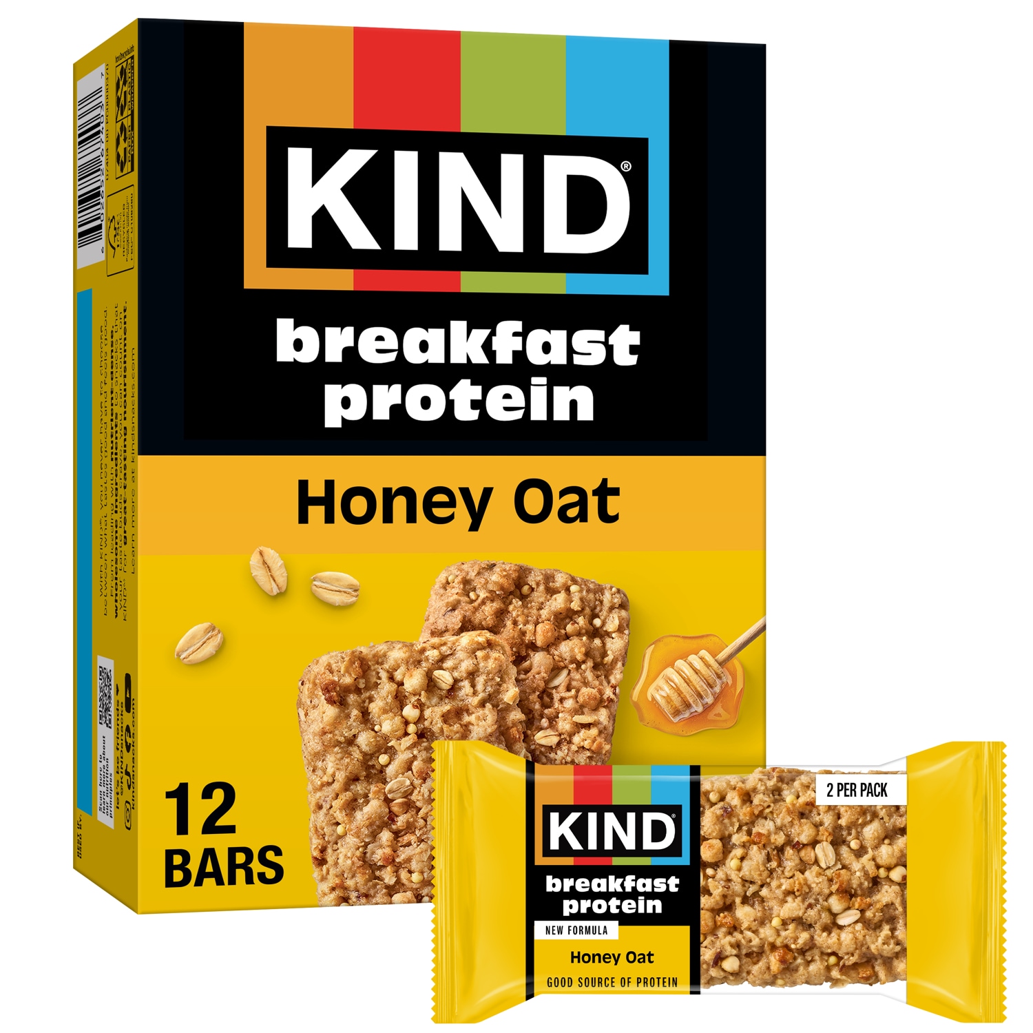 Kind Breakfast Protein Bars, Honey Oat