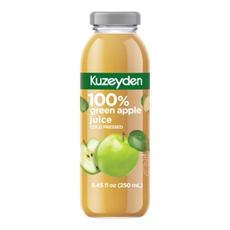 Kuzeyden Green Apple Juice, Glass Bottle