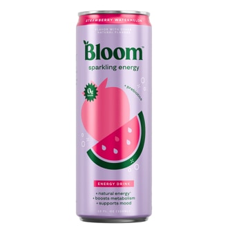 Bloom Sparkling Energy Drink, Strawberry Watermelon, Can