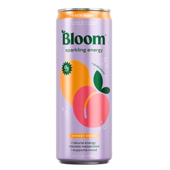 Bloom Sparkling Energy Drink, Peach Mango, Can